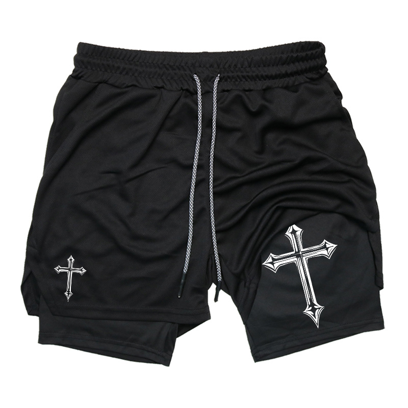 Crossfit Gear For Men - Pantaloncini da Corsa e Allenamento 2-in-1